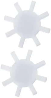 Magnetische roerstaafjes - 4 x 4 x 0.8 cm - wit
