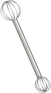 Menglepel klopper mixer 50 gram zilverkleurig