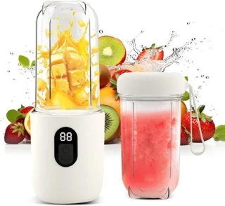 Mini blender draagbare mixer 500 ml fles wit