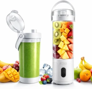 Mini blender smoothie maker wit
