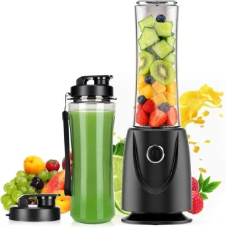 Mini draagbare blender zwart