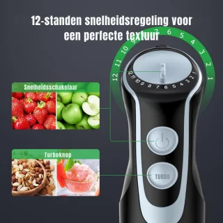 Wat vinden we goed aan de MIRA Staafmixerset met hakmolen - Zwart/Zilver