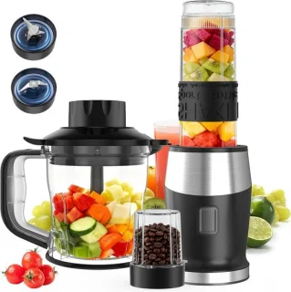 Mixer keukenapparaat zwart zilver
