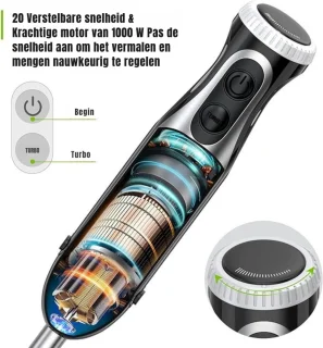 MMP® Staafmixer - Handmixer Zilver