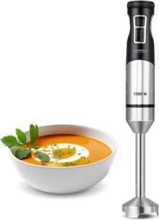 MPM RVS Staafmixer 1500W Zwart