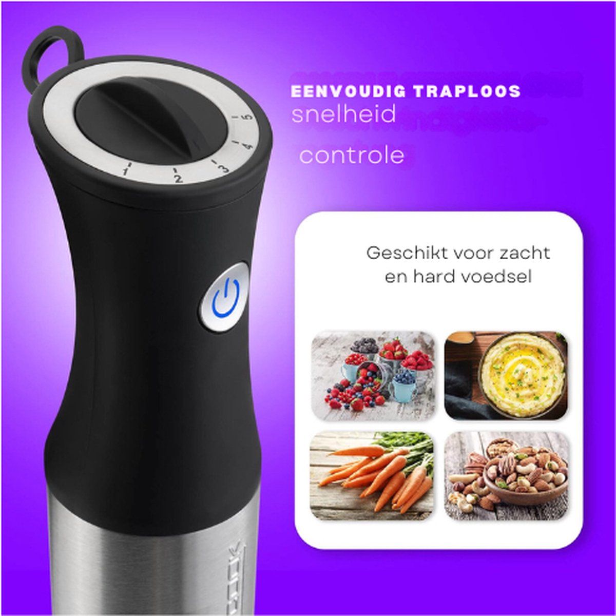 PC-SM 1094 Staafmixer Zwart/Zilver