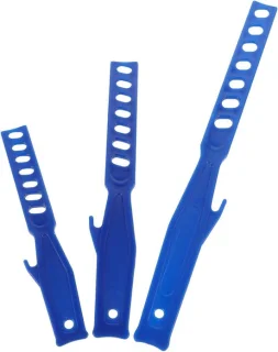 Plastic roerstaafjes set - 3 stuks - blauw