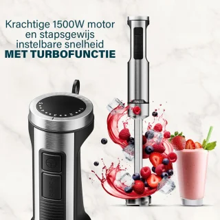 Princess 221233 Staafmixer Prof XXL Roestvrijstaal 1500W
