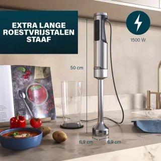 Princess 221233 Staafmixer Prof XXL Roestvrijstaal 1500W