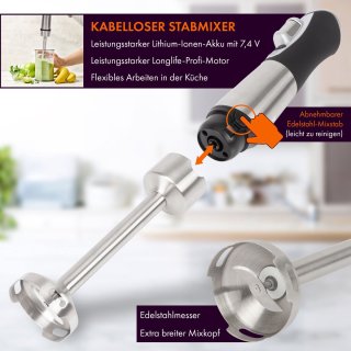 ProfiCook SM 1237 A draadloze staafmixer