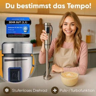 Wat vinden we goed aan de ProfiCook SM 1317 - Staafmixer