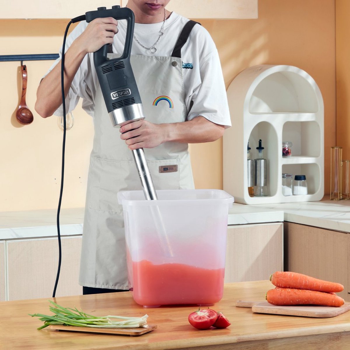 Puree Elektrische Staafmixer 500W Roestvrijstaal 855mm