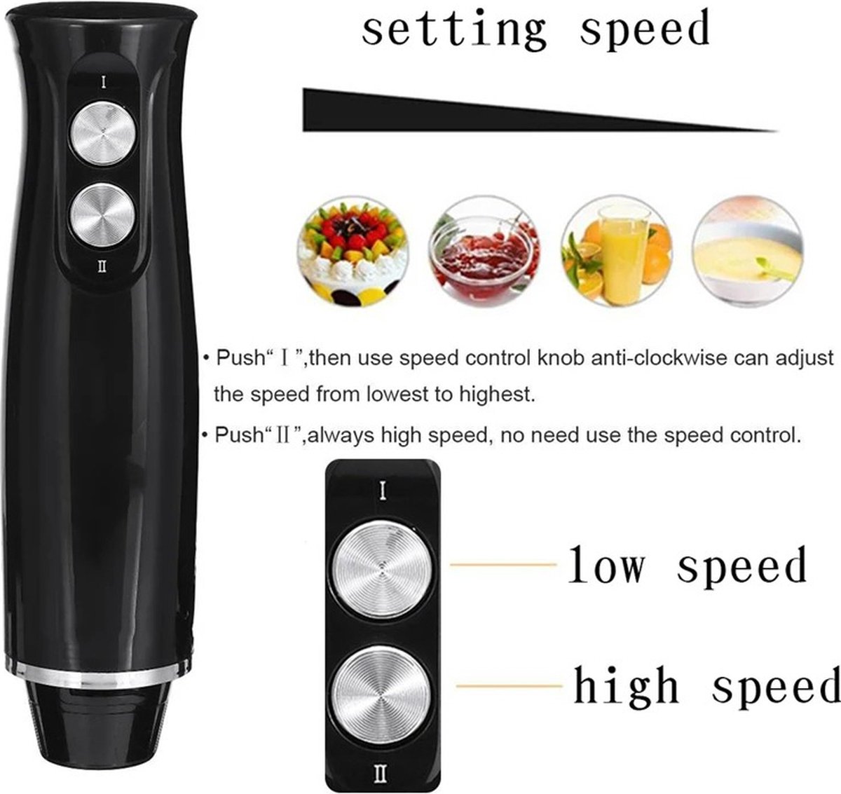 RM Store 4-in-1 Mixer Set Zwart 500W
