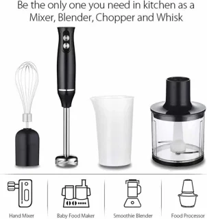 RM Store 4-in-1 Mixer Set Zwart 500W