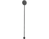 Roerstaaf lange steel 18 cm zwart