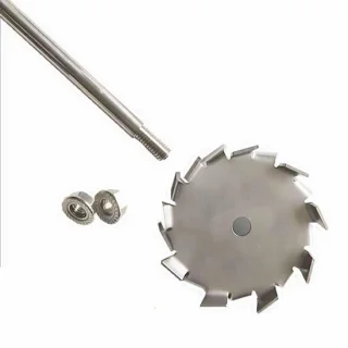 Roerstaaf RVS dispersieschijf mengstaaf 60 mm zilver