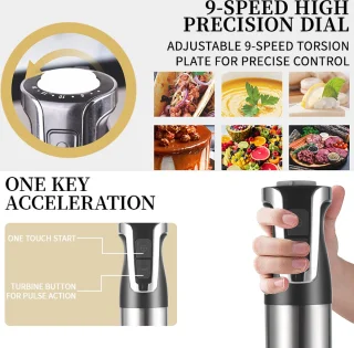 Royalty Line ESTM800 Staafmixer Zwart 800W RVS