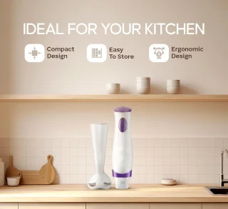 Royalty Line SMS250 3-in-1 staafmixer wit/paars