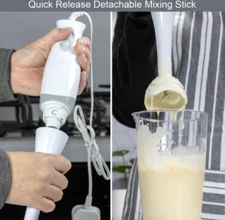 Royalty Line SMS250 3-in-1 staafmixer wit/paars