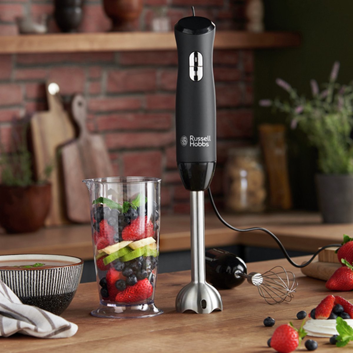 Russell Hobbs Desire Matte Black 3-in-1 Staafmixer