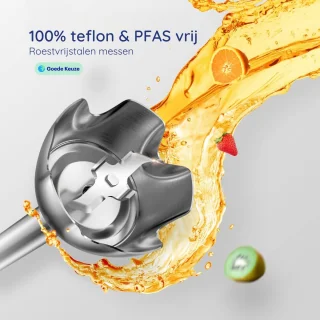 Safecourt Staafmixer Set 6-in-1 RVS 1000W