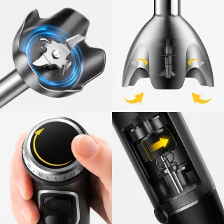 Safecourt Staafmixer Set 6-in-1 RVS 1000W