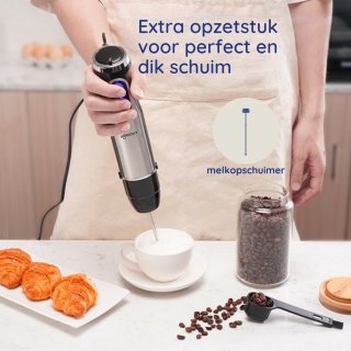 Safecourt Staafmixer Set 6-in-1 RVS 1000W