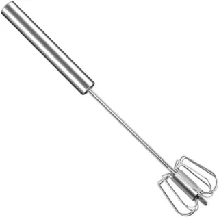 Semi automatische eierklopper - zilver