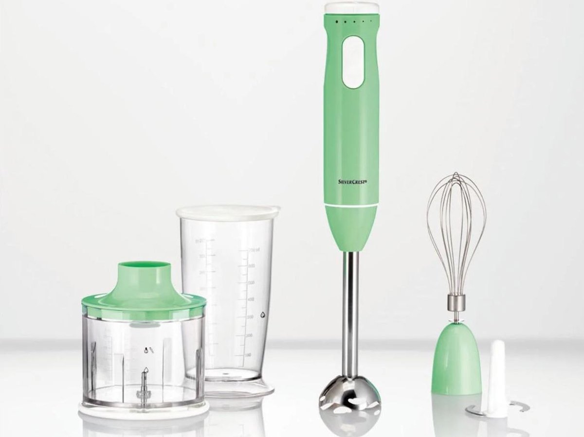 De SILVERCREST Staafmixerset 600W Groen in één oogopslag