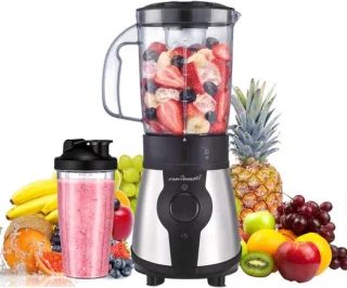 Smoothie blender met draagbare fles 750 ml cranberry