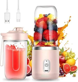 Smoothie maker - portable mixer - 400 ml - roze