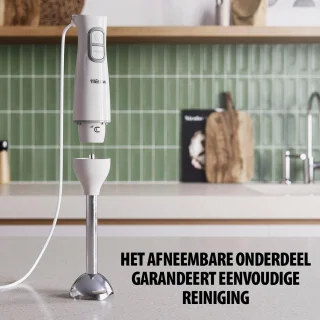 SnelShoppen roestvrijstalen staafmixerset met garde, hakmolen en maatbeker