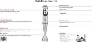 Solis Power Mixer Pro 830 Staafmixer RVS
