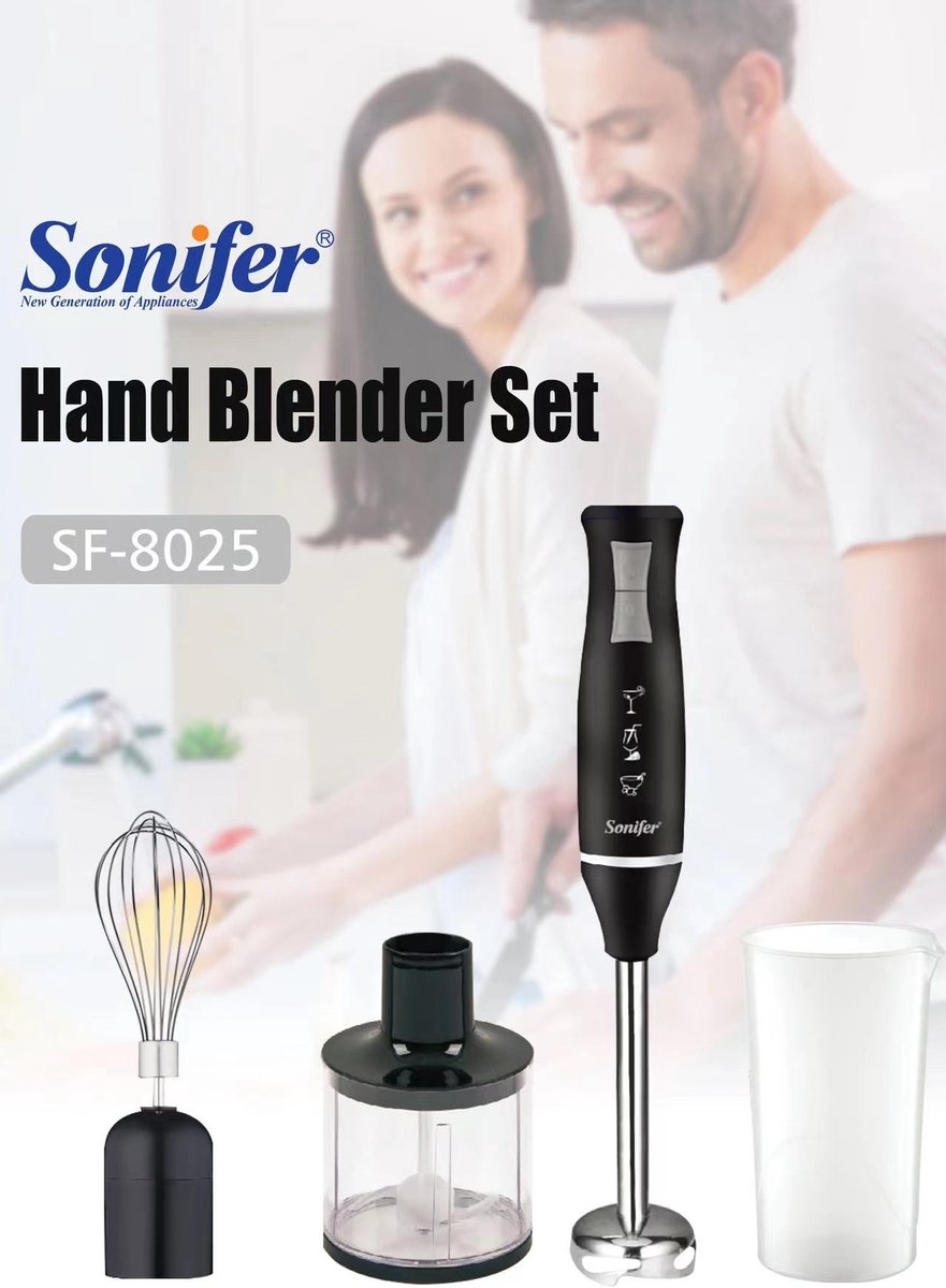 Sonifer SF-8025 Staafmixer Set Zwart