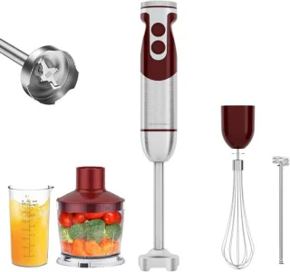 Staafmixer 1000W 5-in-1 rood