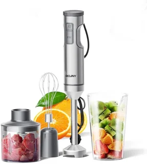 Staafmixer 1200W 4-in-1 handblender met rvs schacht
