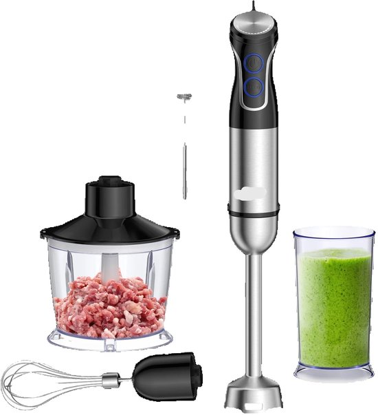 Staafmixer 1500W met Hakmolen en Foodprocessor