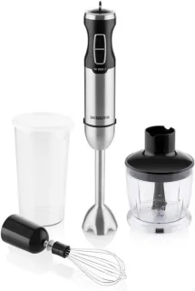 Staafmixer 3-in-1 zwart rvs