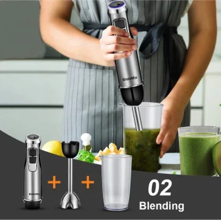 Staafmixer 4-in-1 1200W RVS blender