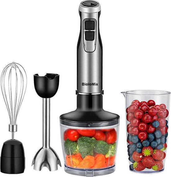 Staafmixer 4-in-1 1200W RVS blender