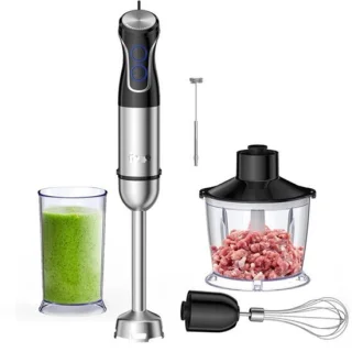 Staafmixer 5-in-1 set met hakmolen en klopper