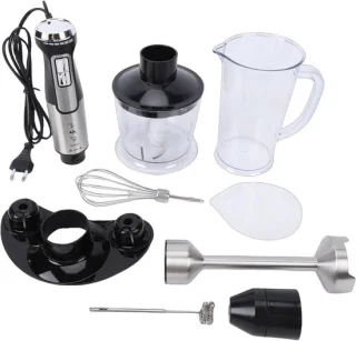 Staafmixer keukenmachine met garde - zwart
