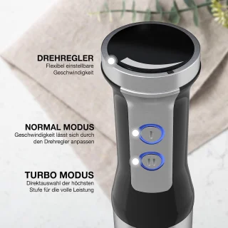 Staafmixer roestvrij staal 1000 W