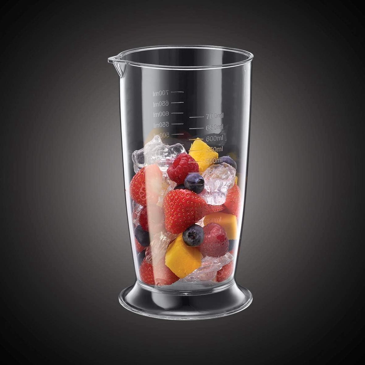 Staafmixer Rood-Zwart met Hakmolen en Mixbeker 700 ml