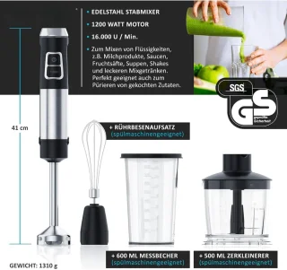 Staafmixer Set 3-delig