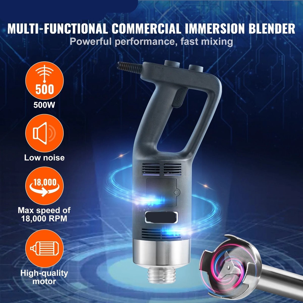 Staafmixer Set 750W met VS Mes - Handmixer