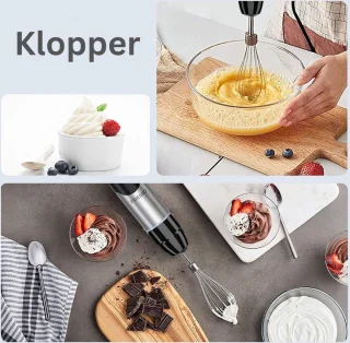 Staafmixer Set Draadloos met Hakmolen en Groentesnijder