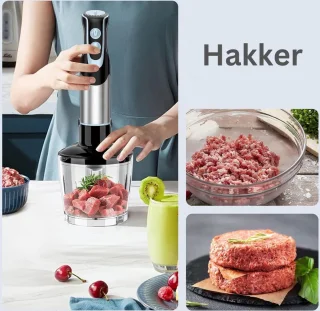 Staafmixer Set Draadloos met Hakmolen en Groentesnijder