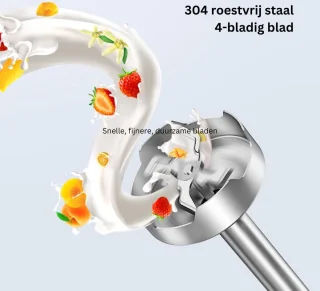 Staafmixer Set Draadloos met Hakmolen en Groentesnijder
