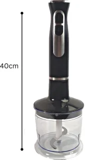 Staafmixer Set Draadloos Zwart Zilver